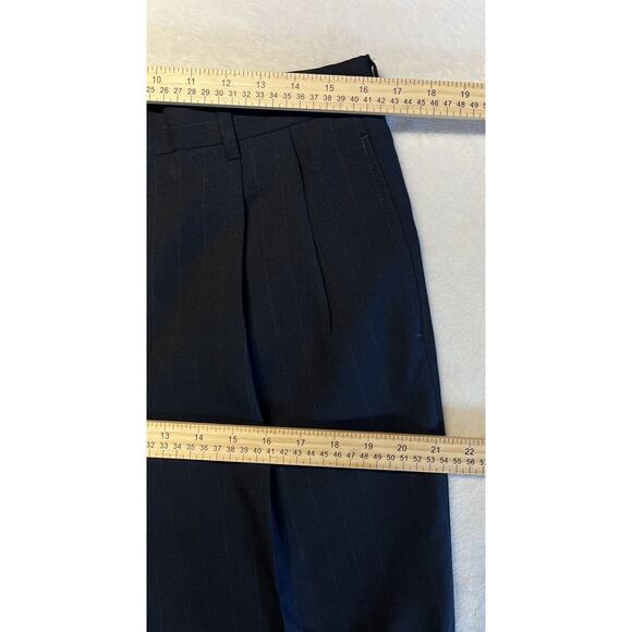 Jos A Bank 41R 32W Navy Blue Pinstripe 2 Piece Suit Jacket Pants Set - Picture 14 of 16